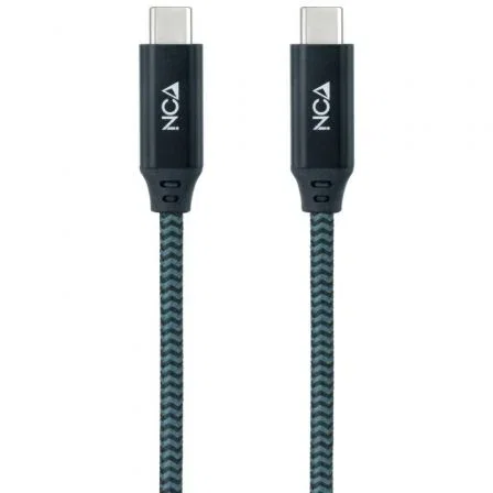 Nano Cable 10.01.4300-COMB Cable USB 3.2 Macho a Tipo-C Macho, 100W, 20Gbps, 50cm, Gris y Negro