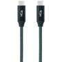 Nano Cable 10.01.4300-COMB Cable USB 3.2 Macho a Tipo-C Macho, 100W, 20Gbps, 50cm, Gris y Negro