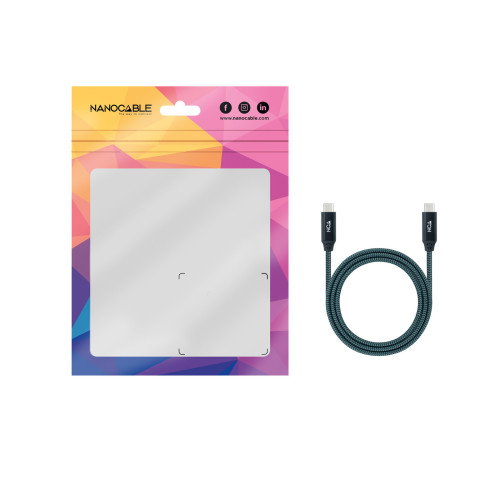 Nanocable Cable USB 3.2 Gen2x2 20Gbps 5A/100W 4K/60Hz USB-C Macho a USB-C Macho 0.5 m 10.01.4300-COMB