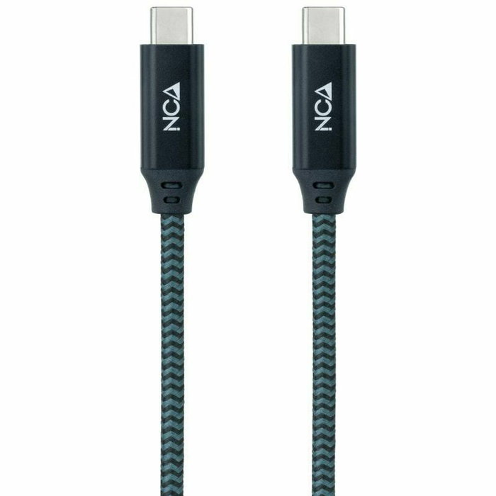 Nanocable Cable USB-C a USB-C 3.2 Gen2x2 20Gbps 100W 0,5 m Gris/Negro Nanocable Cable USB-C a USB-C 3.2 Gen2x2 20Gbps 100W 0,5 m Gris/Negro