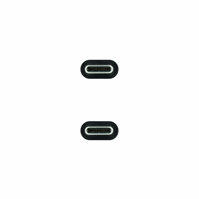 Nanocable Cable USB-C a USB-C 1 m 20Gbps 100W 4K/60Hz Gris/Negro Nanocable Cable USB-C a USB-C 1 m 20Gbps 100W 4K/60Hz Gris/Negro