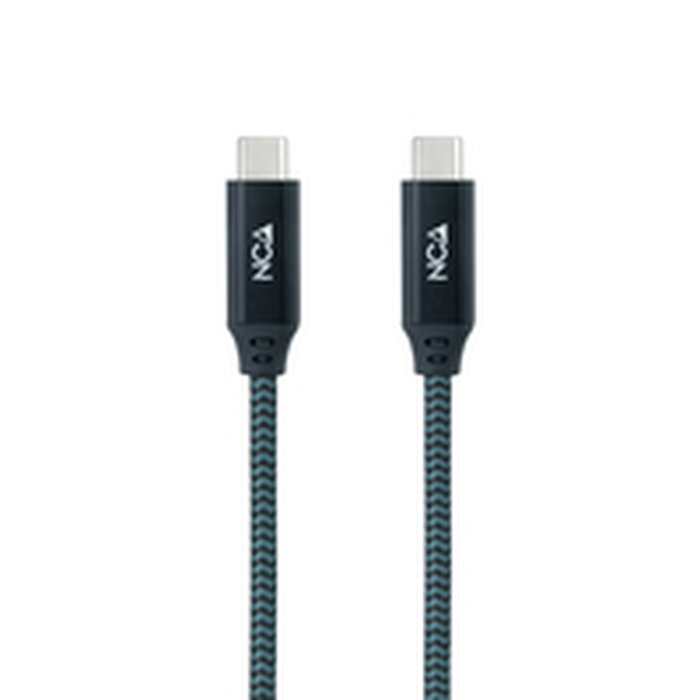 Nanocable Cable USB-C a USB-C 1 m 20Gbps 100W 4K/60Hz Gris/Negro Nanocable Cable USB-C a USB-C 1 m 20Gbps 100W 4K/60Hz Gris/Negro