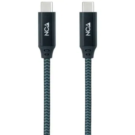 Nanocable 10.01.4301-L150-COMB Cable USB 3.2 Tipo-C Macho a USB Tipo-C Macho 1.5m 20Gbps 100W Gris y Negro