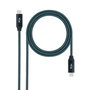 Nanocable Cable USB-C a USB-C 3.2 Gen2x2 20Gbps 100W 2m Gris/Negro