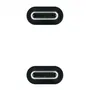 Nanocable Cable USB 3.2 Tipo-C 10.01.4302-COMB Macho - Macho 100W 20Gbps 4K/60Hz Mallado Algodón 2m Gris y Negro