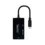 Nanocable 10.16.4301-ALL Adaptador Gráfico USB-C a Triple Pantalla HDMI, DVI, VGA 4K 60Hz Negro - Conversor para Monitor