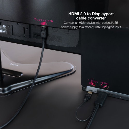 Nanocable Cable Conversor HDMI 2.0 a DisplayPort V1.2, 1.8 m, Negro Nanocable Cable Conversor HDMI 2.0 a DisplayPort V1.2, 1.8 m, Negro