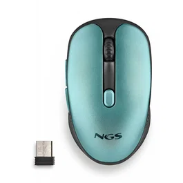 NGS EVO RUST Ratón Inalámbrico Recargable para Oficina, 1600 DPI, Botones Silenciosos, Ergonomía Diestro, Sensor Óptico 2.4GHz, Color Azul, Incluye Receptor USB
