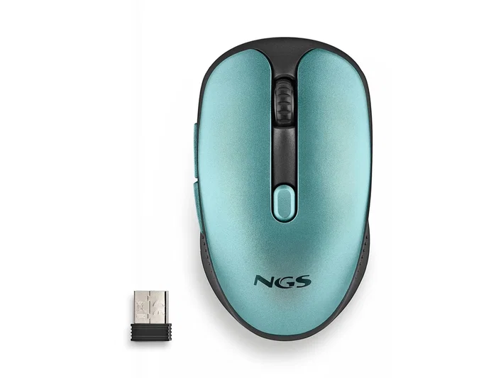 NGS Evo Rust Ice Ratón Inalámbrico Recargable Verde Agua