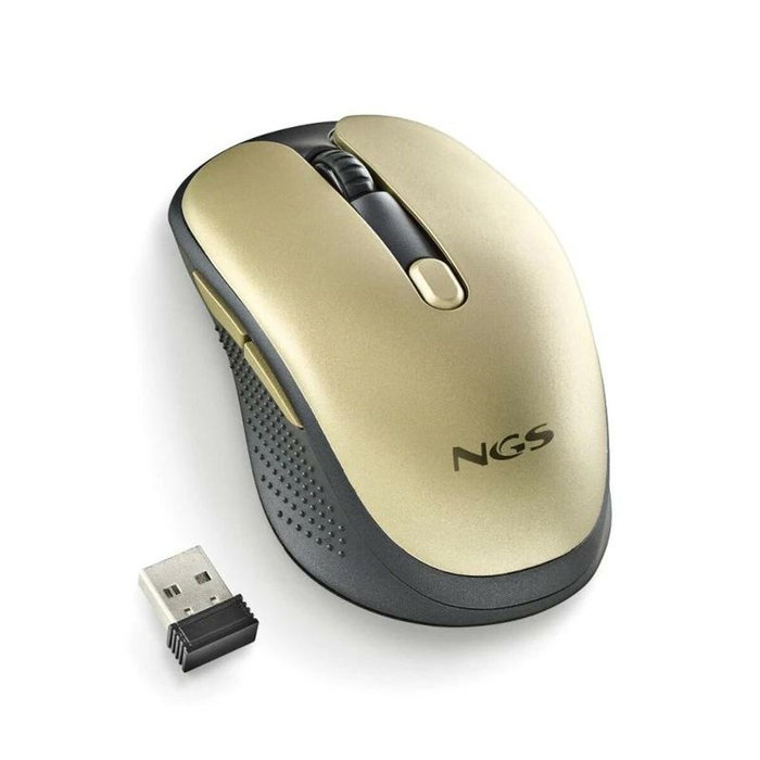 NGS Evo Rust Ratón Inalámbrico Negro/Dorado