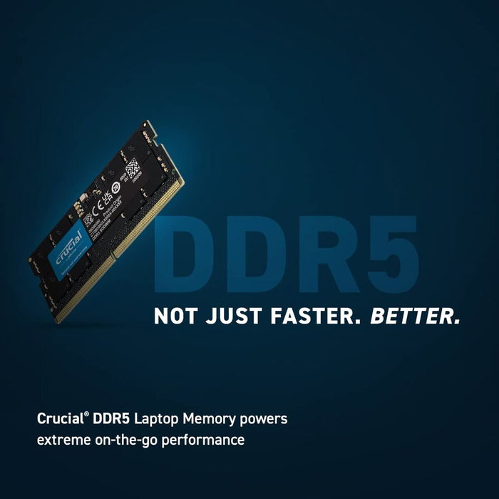 Crucial CT32G48C40S5 Memoria DDR5 32 GB 4800 MHz SO-DIMM para Portátil Crucial CT32G48C40S5 Memoria DDR5 32 GB 4800 MHz SO-DIMM para Portátil