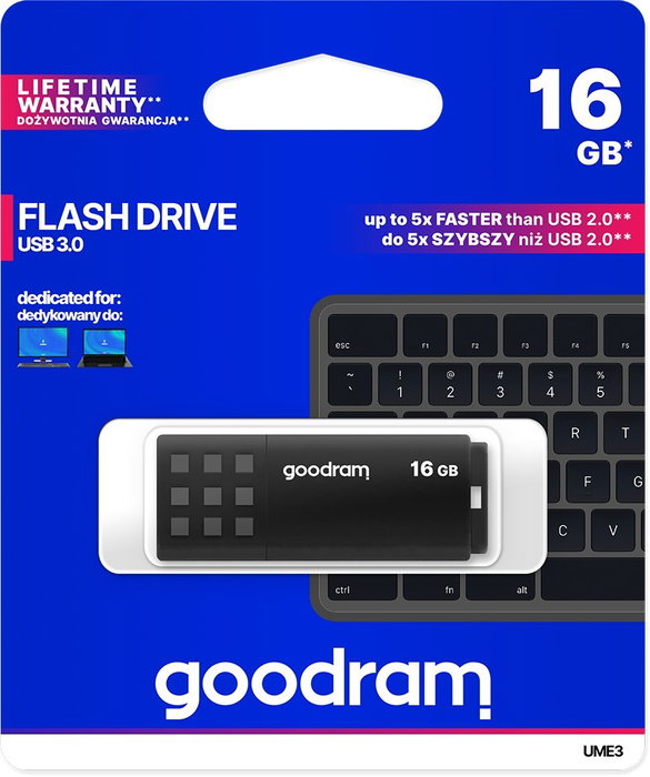 Goodram Memoria USB UME3 16GB Negro