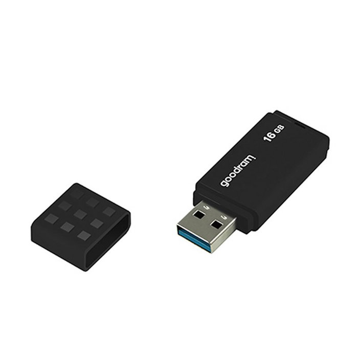 Goodram UME3 USB 3.0 16GB Negro - Lápiz USB con Diseño Antideslizante, Modelo UME3-0160K0R11