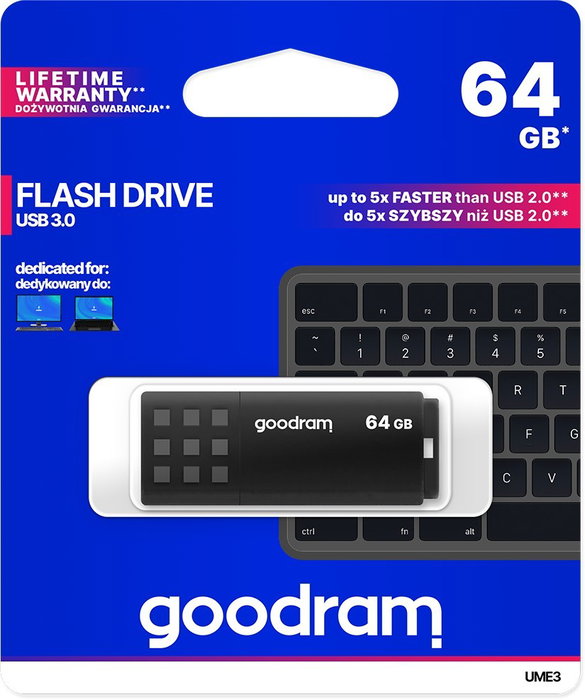 GOODRAM UME3 64GB USB 3.2 Gen 1 Negro
