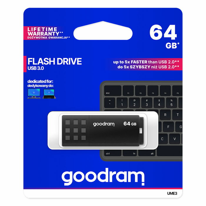 GOODRAM UME3 64GB USB 3.2 Gen 1 Negro