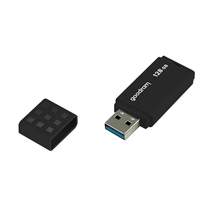 Goodram UME3-1280K0R11 Memoria USB 3.0 128GB Pendrive Negro Lector hasta 60MB/s