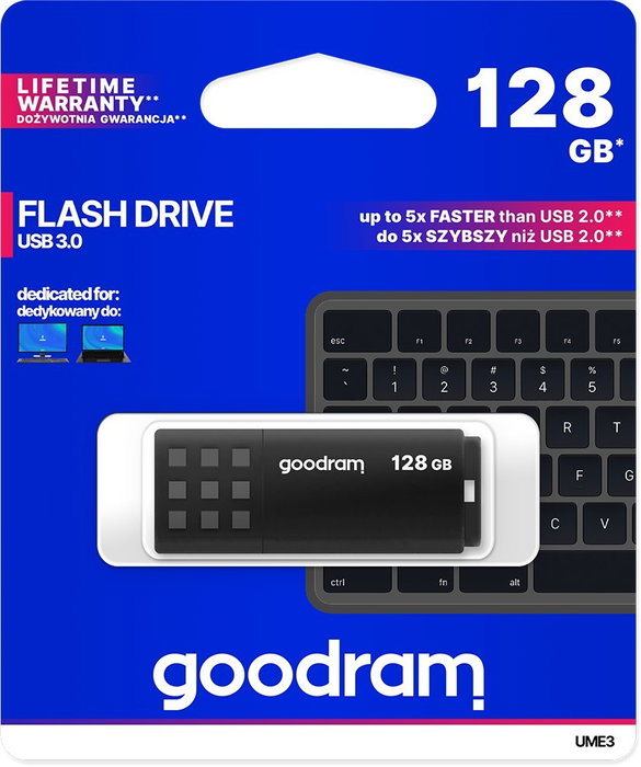 GOODRAM Memoria USB UME3 128GB USB 3.0 Negro