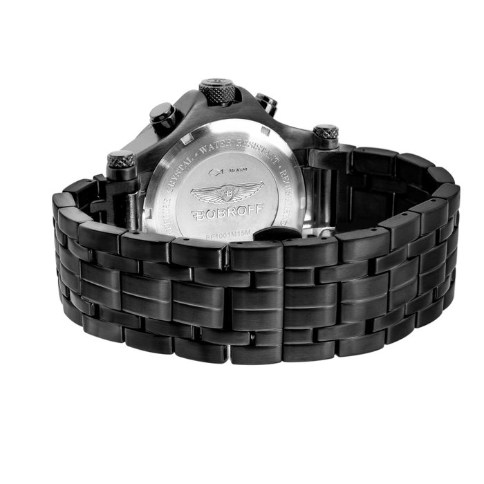 Bobroff BF1001M21M Reloj Analógico Negro con Esfera de Fibra de Carbono