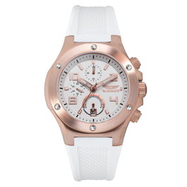 Bobroff BF1002M25 Reloj Unisex Oro Rosa y Blanco