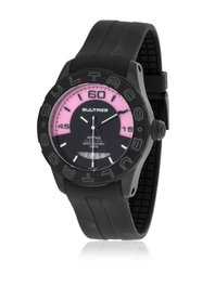 Bultaco Reloj H1AB43S-SS1 con esfera rosa y correa negra
