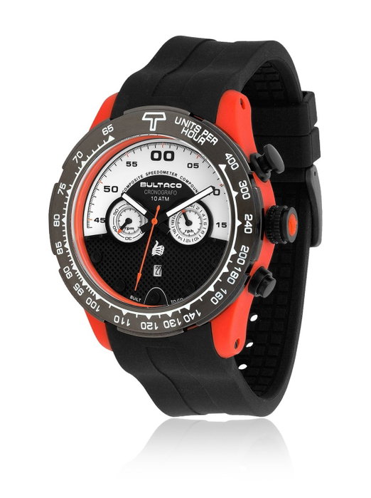 Bultaco H1PO48C-SW1 Reloj de Hombre Naranja con Correa Negra Bultaco H1PO48C-SW1 Reloj de Hombre Naranja con Correa Negra