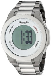 Kenneth Cole Reloj Digital 10023868 Plata y Negro