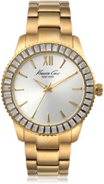 Kenneth Cole IKC4989 Reloj Analógico Dorado y Gris