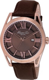 Kenneth Cole IKC8073 Reloj Analógico Oro Rosa y Marrón