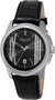 Kenneth Cole IKC8095 con correa de piel negra y caja plateada