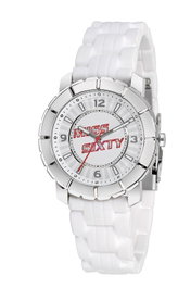 Miss Sixty Reloj SIJ004 con correa blanca y caja plateada