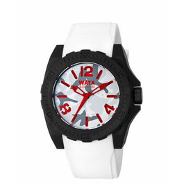 Watxandco RWA1809 Reloj Unisex con Correa Blanca