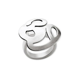 Breil Anillo de Acero Plateado Talla 14