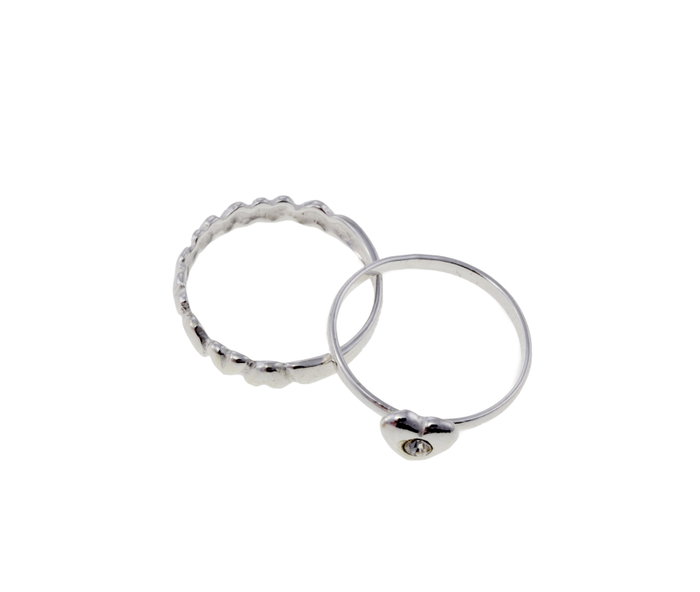 Cristian Lay Lote de 2 Anillos de Plata de Ley Talla 10 para Mujer Cristian Lay Lote de 2 Anillos de Plata de Ley Talla 10 para Mujer