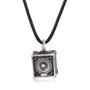 Time Force TJ1005C03 Colgante Unisex de Plata con Esfera Negra