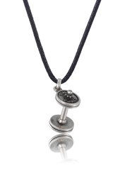 Time Force TJ1006C03 Colgante para Hombre en Plata y Negro