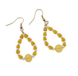 Cristian Lay Pendientes Amarillo Acero