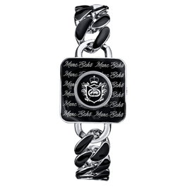 Marc Ecko E95057L1 Reloj Analógico Plateado con Esfera Negra