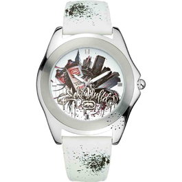 Marc Ecko E07502G2 con correa de piel blanca
