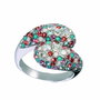 Glamour Anillo de Plata de Ley 925 con Cristal Swarovski GR33-24