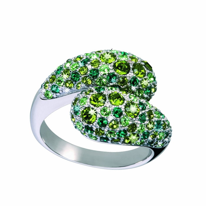 Glamour Anillo de Plata de Ley 925 con Cristal Swarovski Verde Glamour Anillo de Plata de Ley 925 con Cristal Swarovski Verde