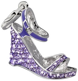 Glamour Dije Charm Morado con Cristal Swarovski GS2-19