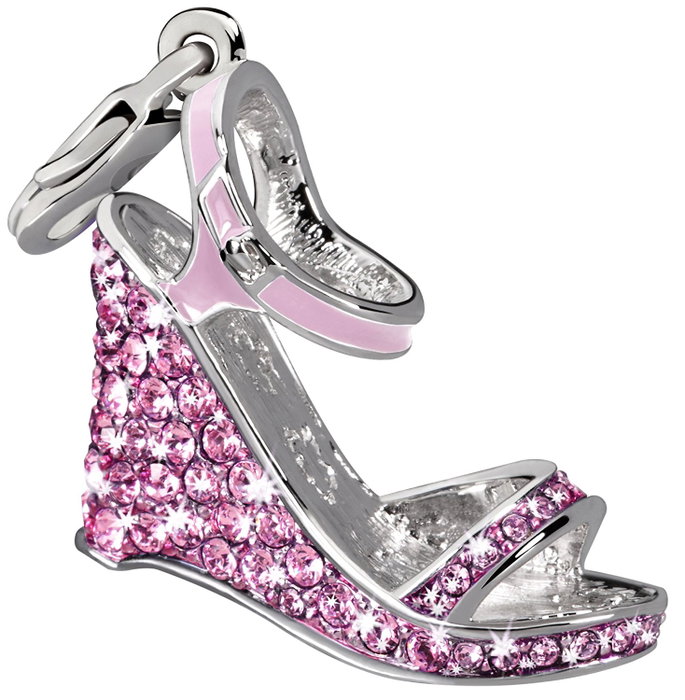 Glamour Dije Charm GS2-30 con detalles en Rosa y Swarovski Glamour Dije Charm GS2-30 con detalles en Rosa y Swarovski