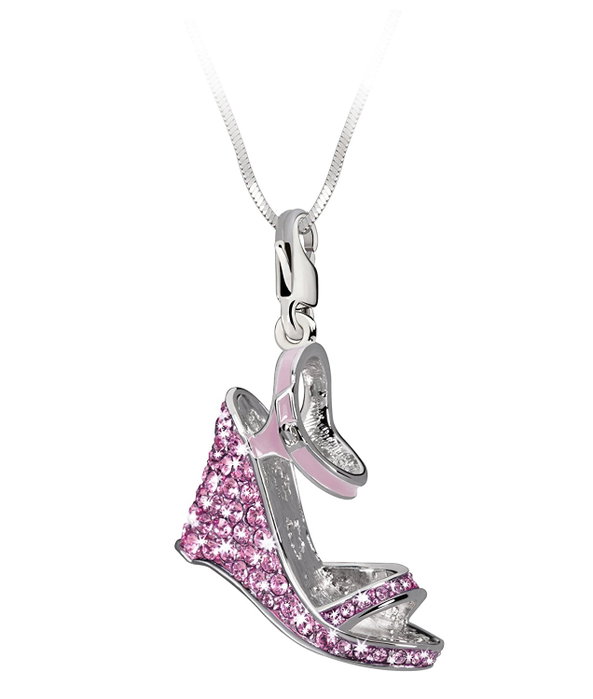 Glamour Dije Charm GS2-30 con detalles en Rosa y Swarovski Glamour Dije Charm GS2-30 con detalles en Rosa y Swarovski