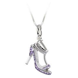 Glamour Dije Charm GS4-19 Morado con Cristal Swarovski