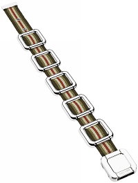 Sector Pulsera para Hombre de Acera y Tela 24cm Verde