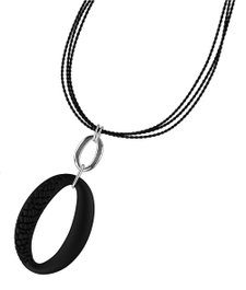 Panarea Collar de Plata Negro CP1N