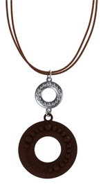 Panarea Collar de Plata para Mujer CP3M con Detalles Marrón