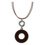 Panarea Collar de Plata para Mujer CP3M con Detalles Marrón