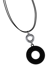 Panarea Collar de Plata Negro CP3N