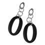 Panarea Pendientes de Plata con Detalles Negros OR1N